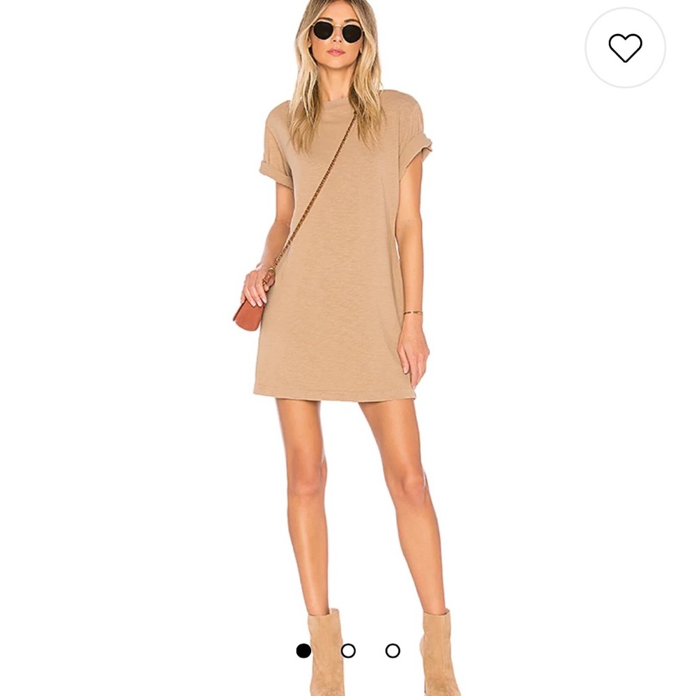 REVIOLVE x Cotton Citizen Tokyo Short Sleeve Mini Dress in Dark Tan *Preorder*